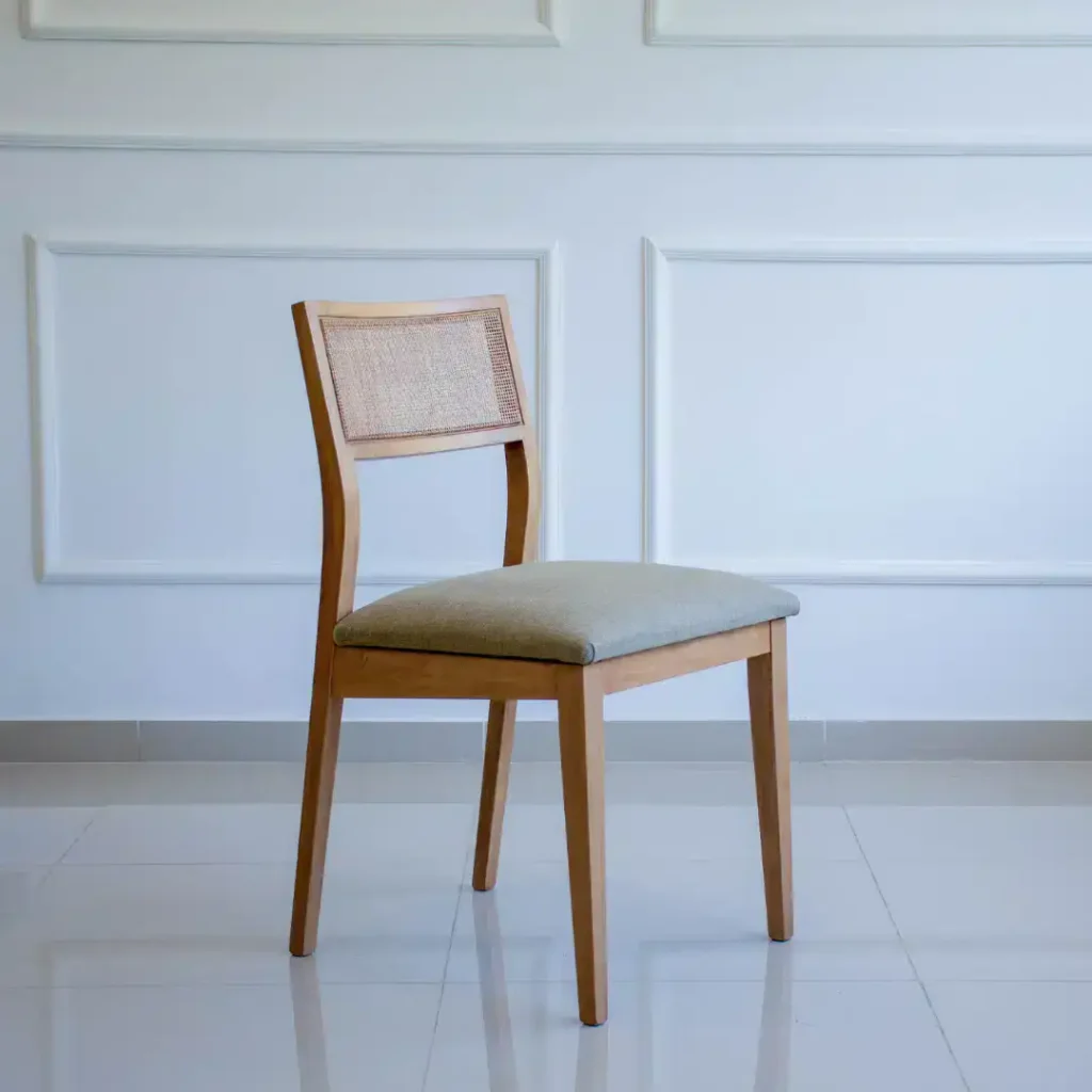 Silla nordica esterilla Calama 2 - SILVINA C MUEBLERIA Y DECORACION