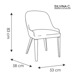 Silla Moderna de Comedor - Tapizada - Madera Guatambú 7
