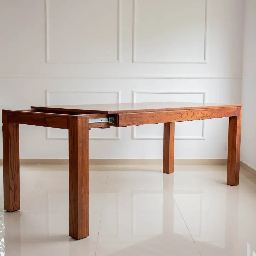 Mesa para comedor cuadrada extensible de 90 X 90, mesa para el comedor en  madera de mi…