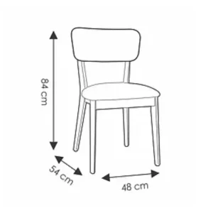 Medidas Silla nordica berna - SILVINA C MUEBLERIA DECORACION 8