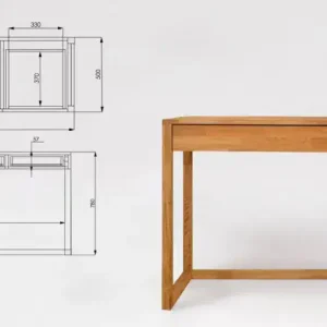 Medidas Escritorio de madera con cajones Fiona - SILVINA C