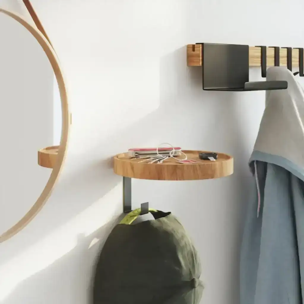 Perchero de pared madera redondo Pia - SILVINA C