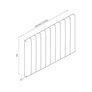 Medidas Respaldo Cama Sommier 2 plazas Canelón - SILVINA C