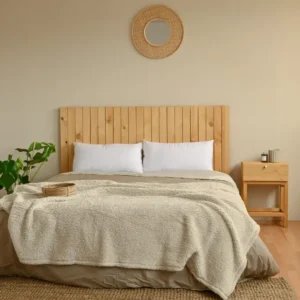 Respaldo cama madera artesanal Luna - SILVINA C