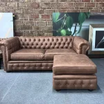Sillón esquinero Chesterfield 3 cuerpos