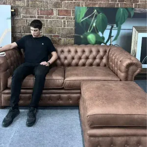 Sillón esquinero Chesterfield 3 cuerpos - SILVINA C 5