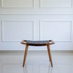 Mueble Pie de cama madera Cuero Deck