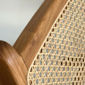 Sillón Individual Madera Esterilla Nórdico Carl - SILVINA C 3