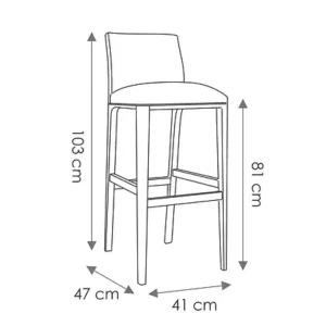 Banqueta alta respaldo tapizado Esen Luxury - SILVINA C 5