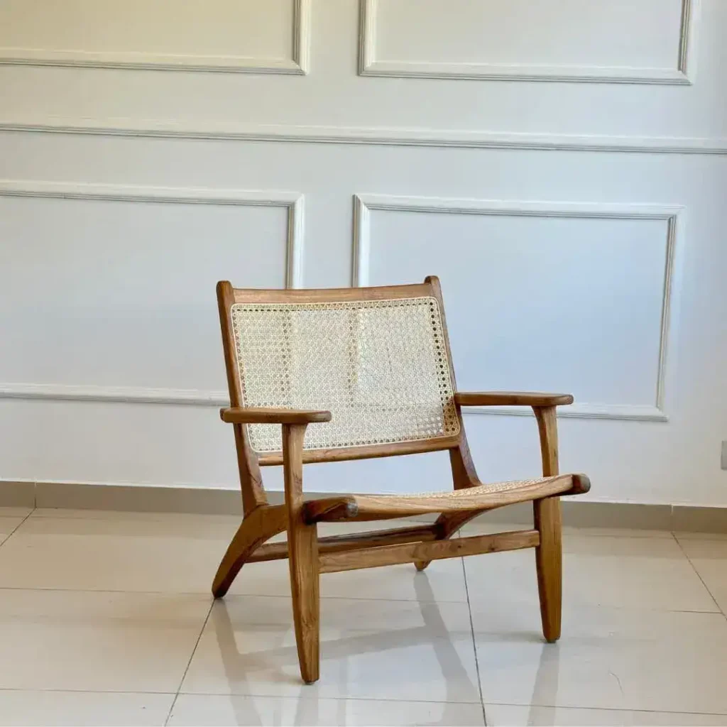 Sillón Individual Madera Esterilla Nórdico Carl - SILVINA C 8