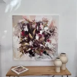Cuadro decorativo abstracto - Obra Compasión 100x100cm