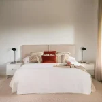 Respaldo Cama Flotante Moderno Pestañas Mary