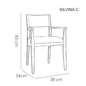 Sillón puntera cabecera madera Calama - SILVINA C