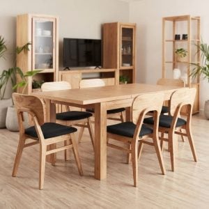Mesa comedor madera Paraíso extensible 1,55 Zoe - SILVINA C