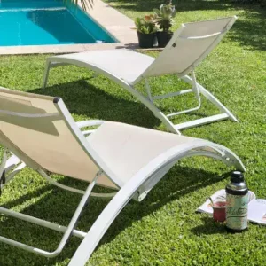 Reposera 5 Posiciones Aluminio curva White Murcia - SILVINA C 4