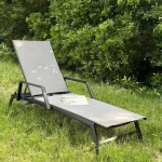 Reposera 5 Posiciones Apoyabrazos Hierro Black Nira