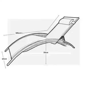Reposera Aluminio 5 Posiciones curva Black Murcia - SILVINA C 7