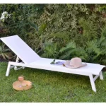 Reposera Aluminio 5 Posiciones Pileta White Figo