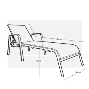 Reposera pileta 5 posiciones apoyabrazos Hierro Natural Hansel - SILVINA C 1