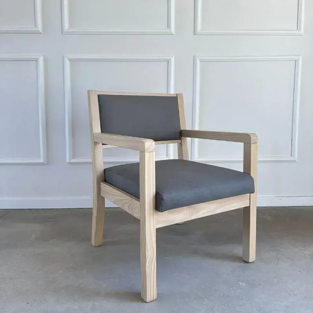 Sillón individual Nórdico madera Pino Mobel - SILVINA C 1