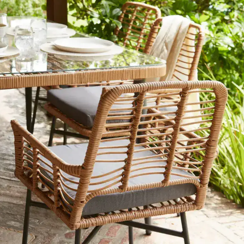 Juego Comedor Exterior Jardín Patio Set Lenza - SILVINA C 1
