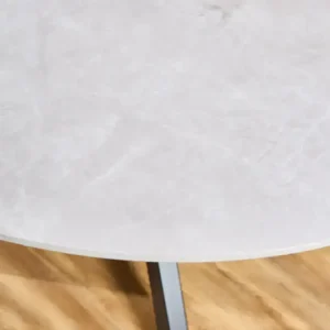 Mesa comedor redonda Moderna hierro blanca Mark - SILVINA C 3