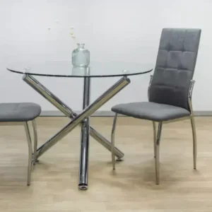 Mesa redonda Moderna comedor vidrio Matic - SILVINA C 2