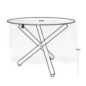 Mesa redonda Moderna comedor vidrio Matic - SILVINA C 6