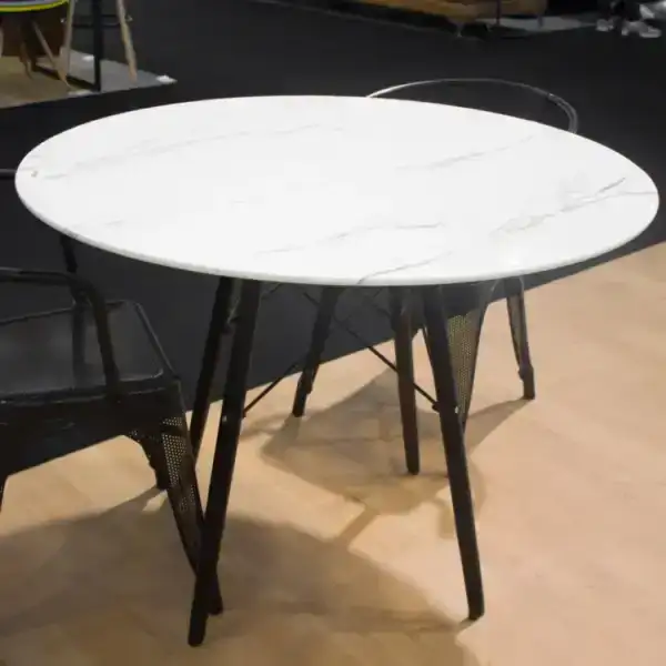 Mesa redonda comedor Moderna simíl mármol Ams - SILVINA C 2