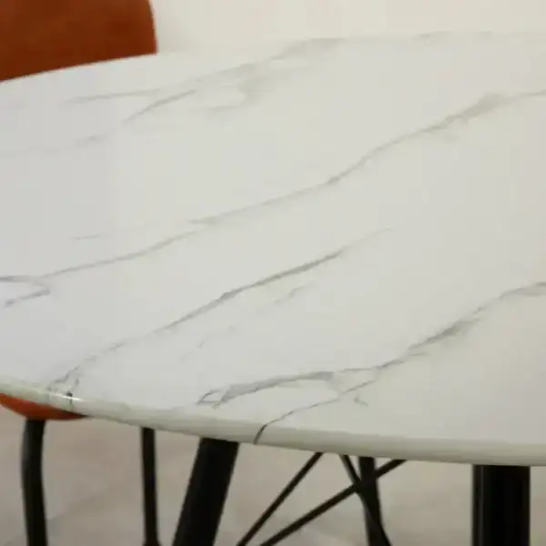Mesa redonda comedor Moderna simíl mármol Ams - SILVINA C 3