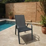 Silla Jardín Exterior Apilable Hierro Saona