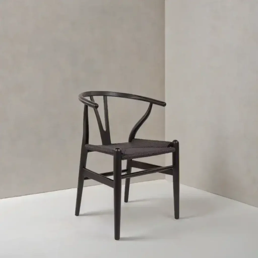 Silla Nórdica comedor Kraft Full Black Wishbone - SILVINA C