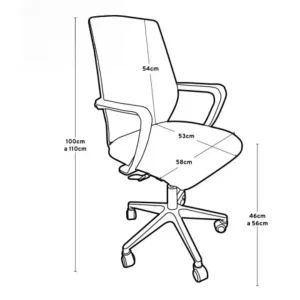 Silla escritorio compu ergonómica oficina Lux - SILVINA C 4