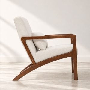 Sillón 1 Cuerpo Individual Nórdico Madera Walnut Bee - SILVINA C 32