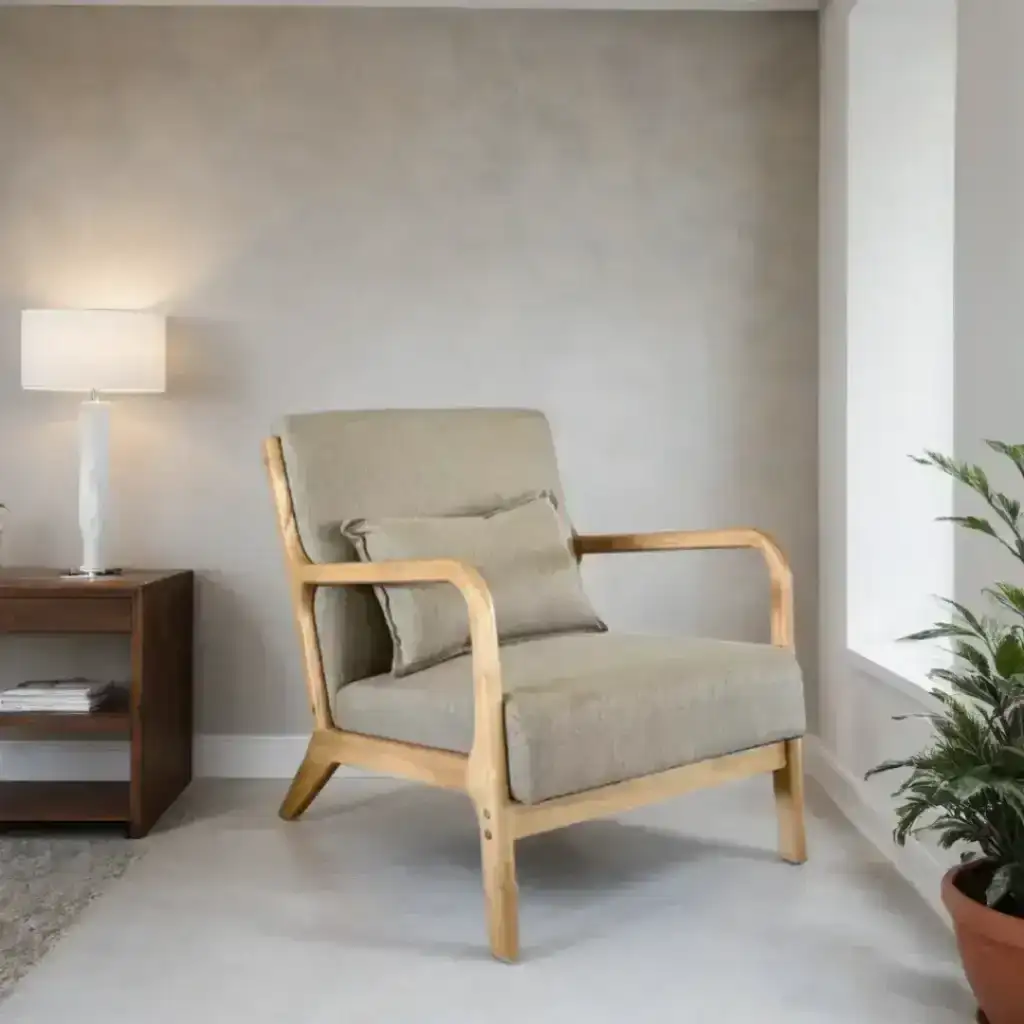 Sillón 1 cuerpo Living Nórdico madera Lee - SILVINA C
