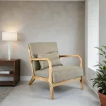Sillón 1 Cuerpo Living Nórdico Madera Lee