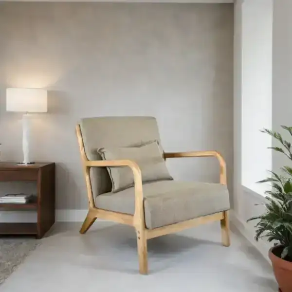 Sillón 1 cuerpo Living Nórdico madera Lee - SILVINA C