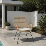 Sillón Jardín Exterior Rattán Natural Cádiz