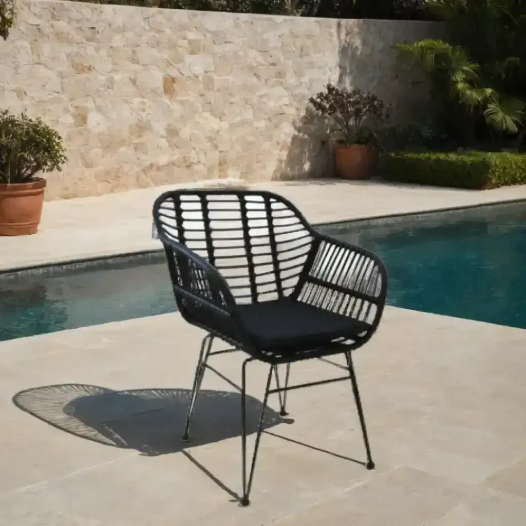 Sillón exterior Jardín rattán black Alabama - SILVINA C