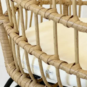 Sillón exterior jardín rattán acero Puka - SILVINA C 3