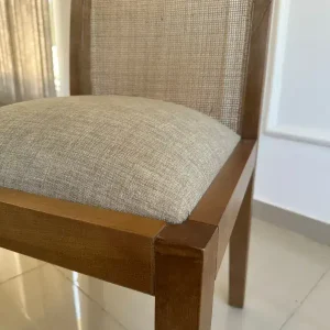 Silla madera Nórdica esterilla baja Morty - SILVINA C 2