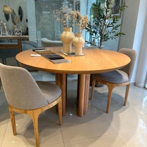 Mesa redonda comedor madera varillada Nova - SILVINA C 54