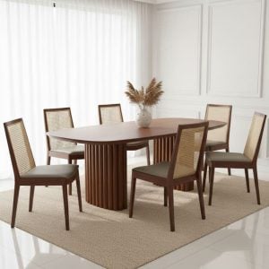 Silla Moderna comedor esterilla madera Amelia - SILVINA C 121