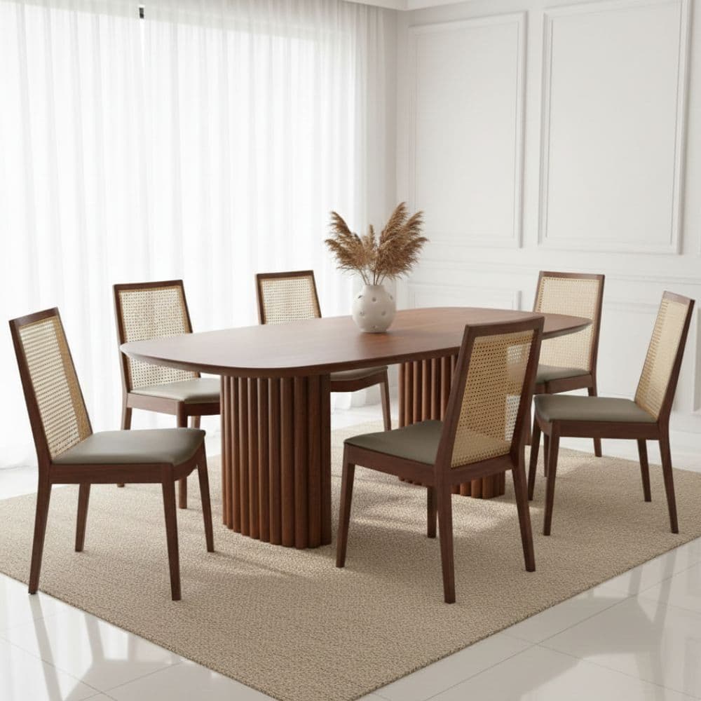 Silla Moderna comedor esterilla madera Amelia - SILVINA C 121