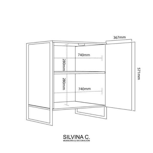 Bahiut vajillero industrial hierro Melamina 80 Jan - SILVINA C (6)