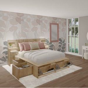 Cama 1 plaza y media cajones funcional 1,40 pro Ada 12 (9)