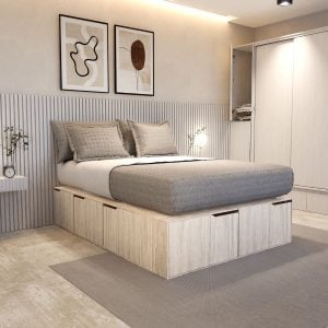 Cama 2 plazas cajones 1,40 Icon - SILVINA C (17)