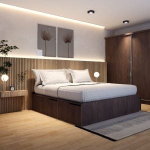 Cama box dos plazas cajones funcional extensible Dot - SILVINA C (14)