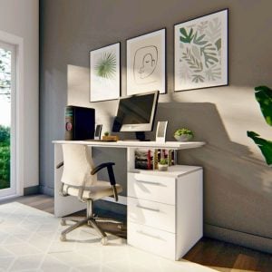 Escritorio PC oficina Moderno Melamina 3 cajones Elo - SILVINA C (1)