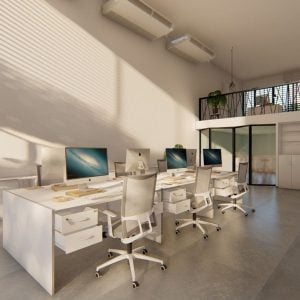 Escritorio PC oficina Moderno Melamina 4 cajones Gan (8)